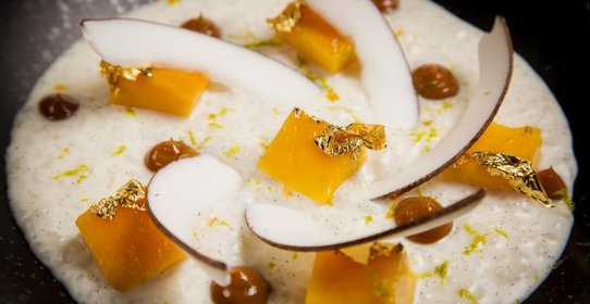 Рисовый пудинг с манго и лаймом