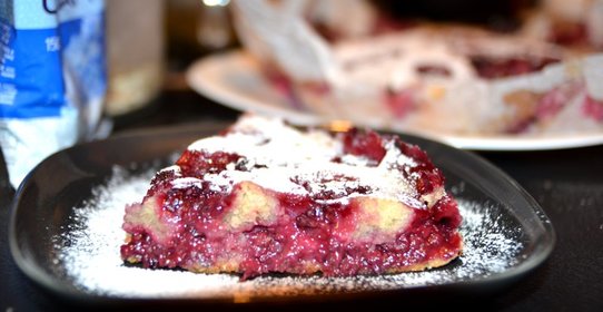 Зимний пирог с ежевикой