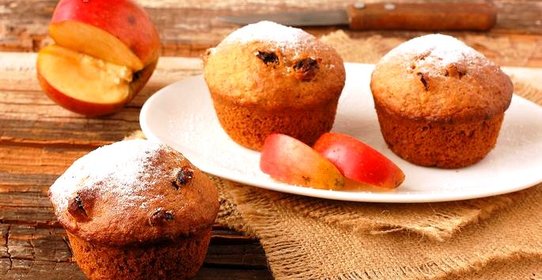 Постные яблочные кексы