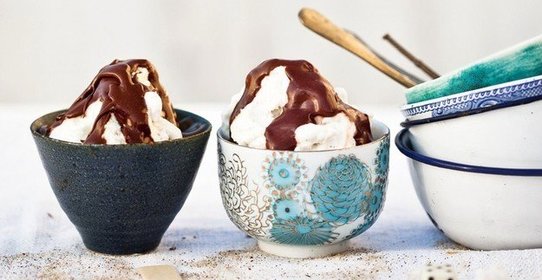 Десерт из маршмэллоу и шоколада