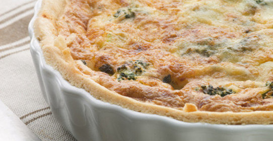 Лоранский пирог с курицей и грибами