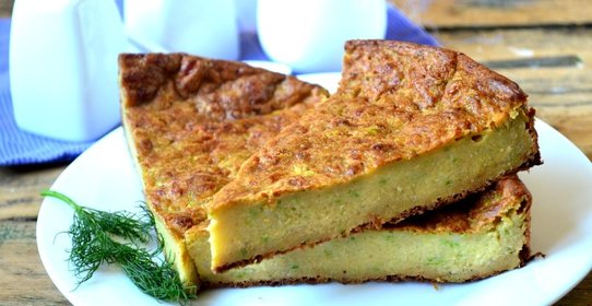 Пирог из кабачков с сыром