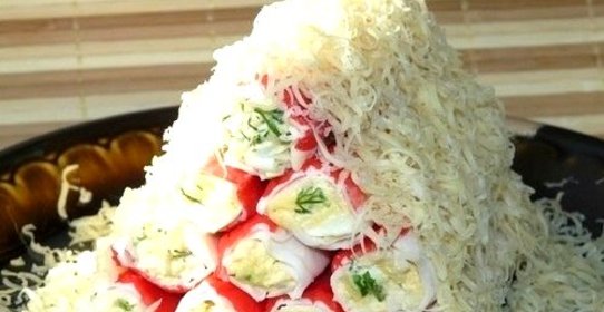 Крабовые рулетики с сыром