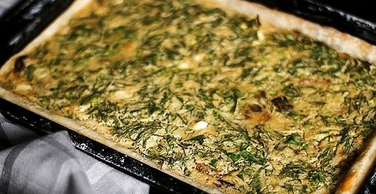 Постный пирог с грибами