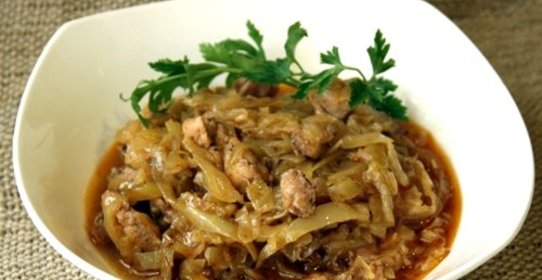 Курица с капустой