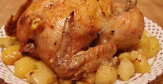 Курица с картофелем, запеченная в рукаве