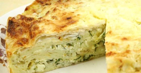 Пирог из лаваша с зеленью