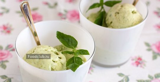 Мороженое из базилика