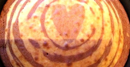 Сметанный пирог «Зебра»