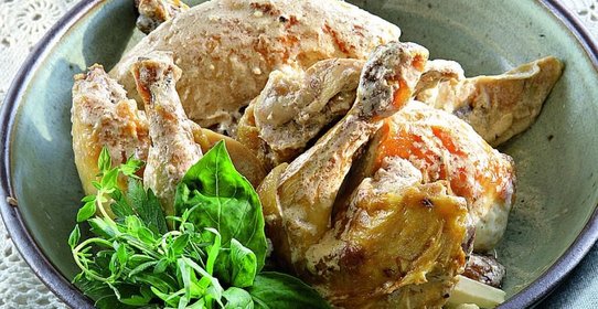Курица из Бресса в сливочном соусе