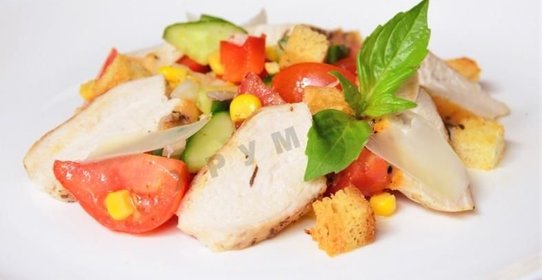 Салат Эдельвейс курица болгарский перец помидоры