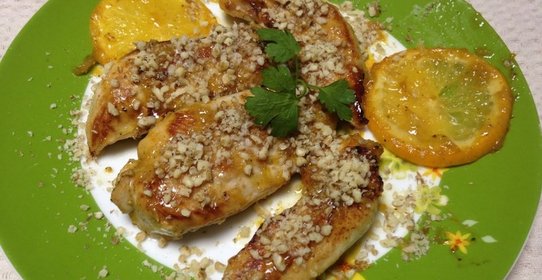 Куриная грудка с апельсином