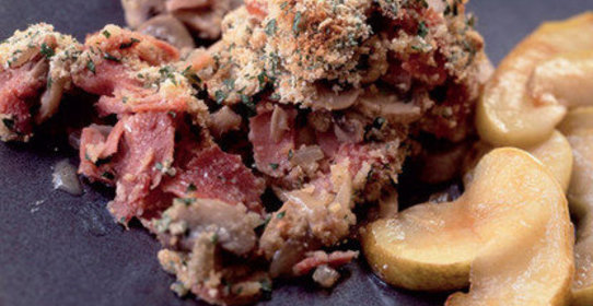 Шампиньоны с окороком