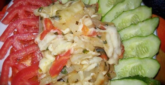 Жареная картошка с сыром