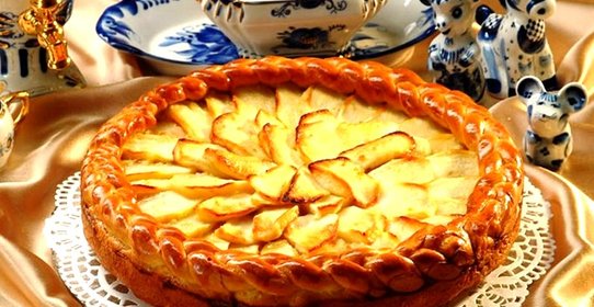 Постный пирог с яблоками