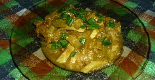 Овощное рагу с зелеными помидорами