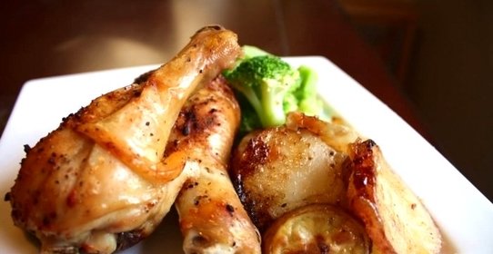 Жареные куриные окорочка