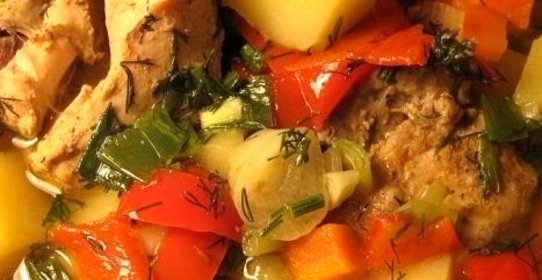 Соте с курицей и грибами