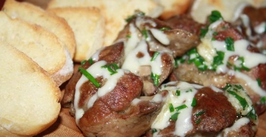 Куриная печень в сыре