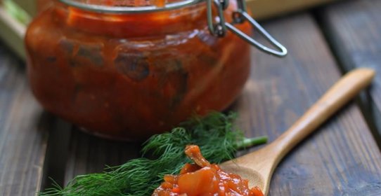 Печеные овощи в томатном соусе