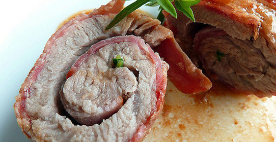 Эскалоп из телятины с беконом