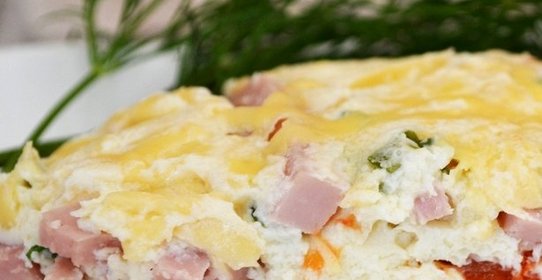 Омлет с ветчиной в мультиварке