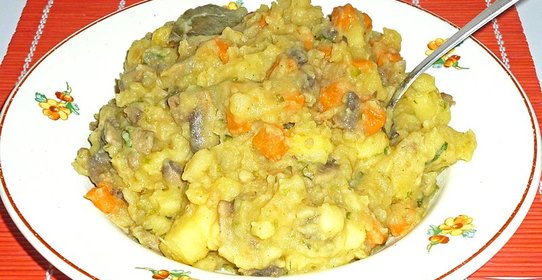 Постная картошка с грибами