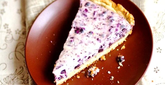 Черничный пирог с творогом