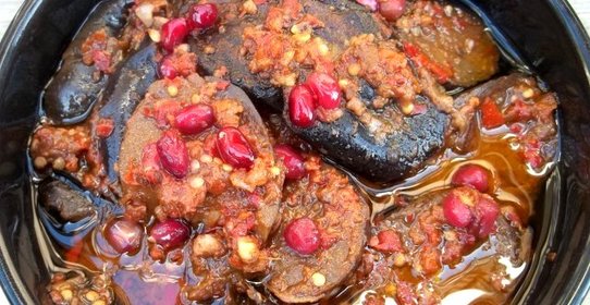 Баклажаны с гранатом