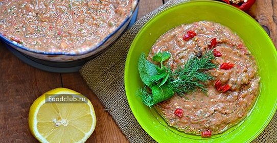 Баклажанная икра (сырая)