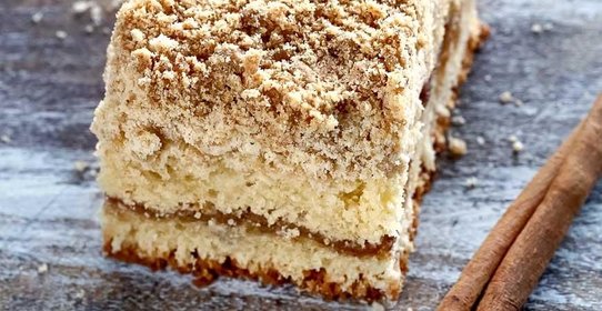 Пирог с корицей и штрейзелем