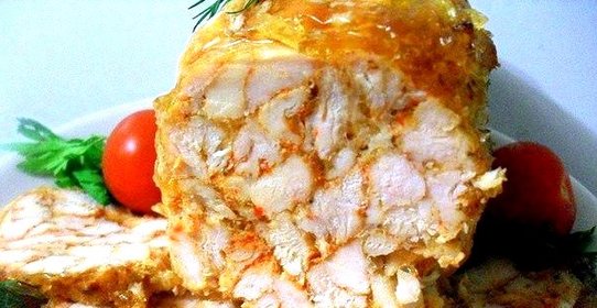 Золотой куриный рулет