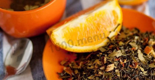 Зеленый чай с апельсином