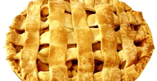 Пирог с ревенем и яблоками