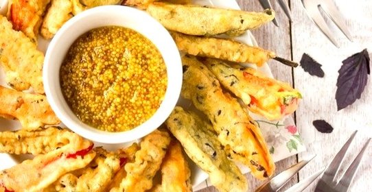 Овощи в базиликовом кляре