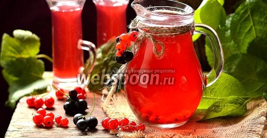 Компот из чёрной и красной смородины