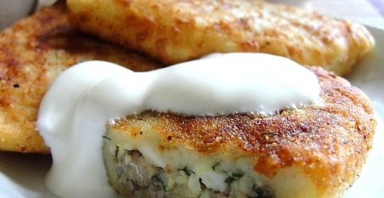 Картофельные котлеты с начинкой
