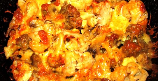 Овощи, запеченные в духовке с сыром