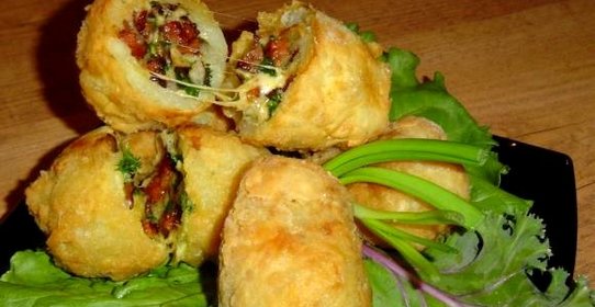 Картошка с ветчиной и сыром