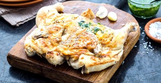 Цыпленок табака с чесночным соусом