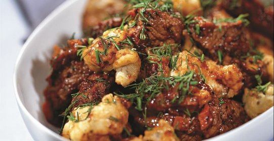 Рагу из телятины с клецками