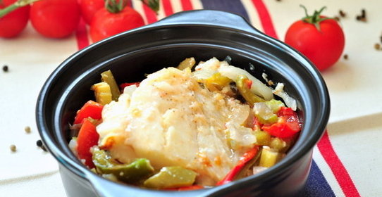 Треска с овощами