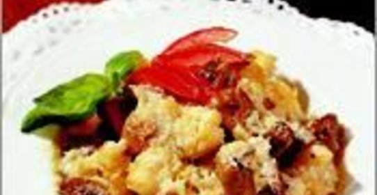 Цветная капуста, фаршированная грибами и сыром