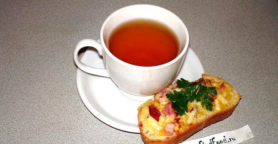 Гренки с сыром и беконом