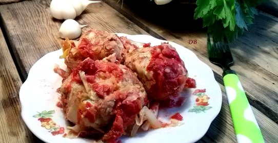 Ленивые голубцы с рисом и фаршем