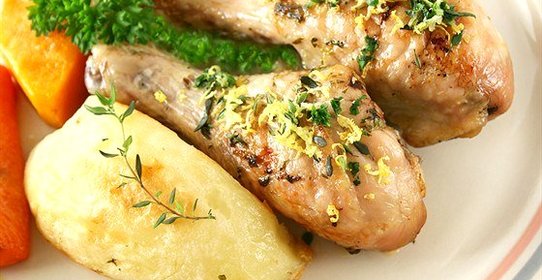 Куриная голень с картошкой