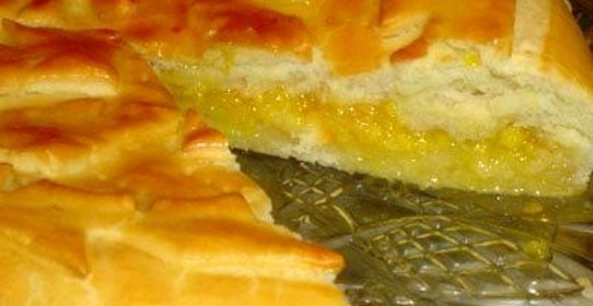 Открытый апельсиновый пирог