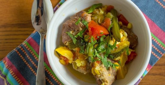 Рагу со свининой и кабачками