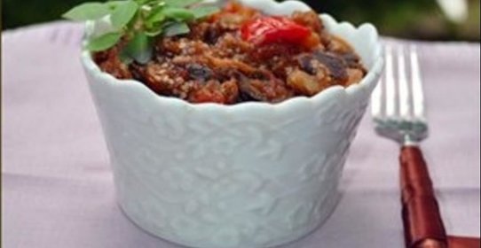 Баклажанная икра в пароварке