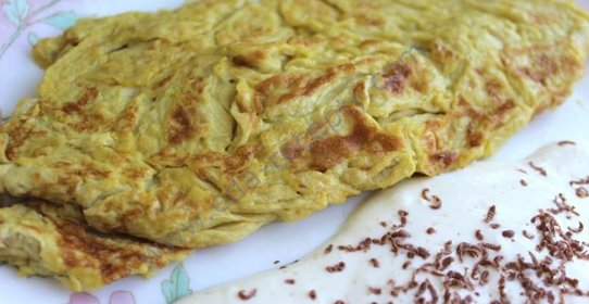 Французский омлет с фруктовым фрешем